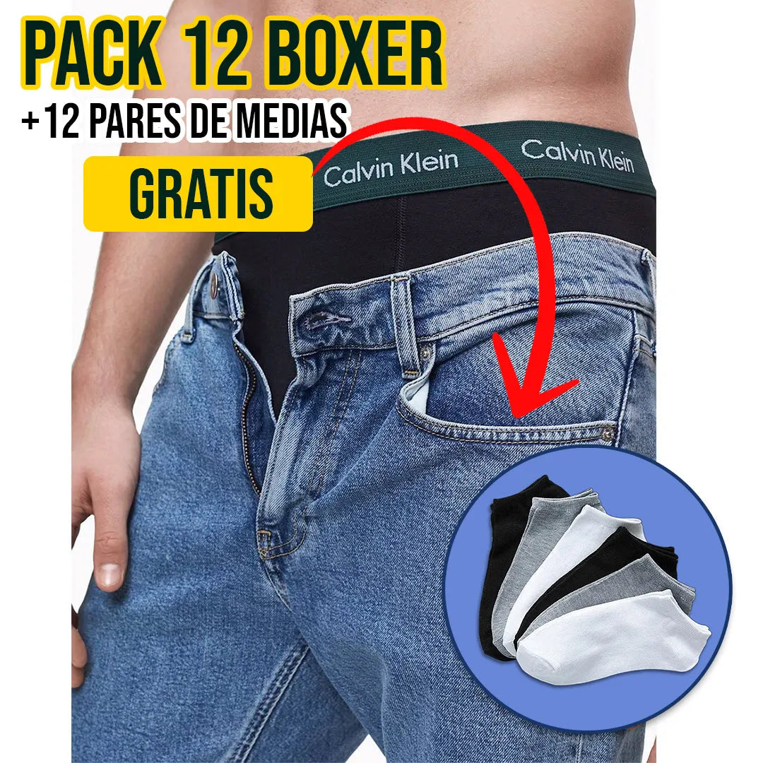 Combo Boxers Calvin Klein + Medias y Envío Gratis